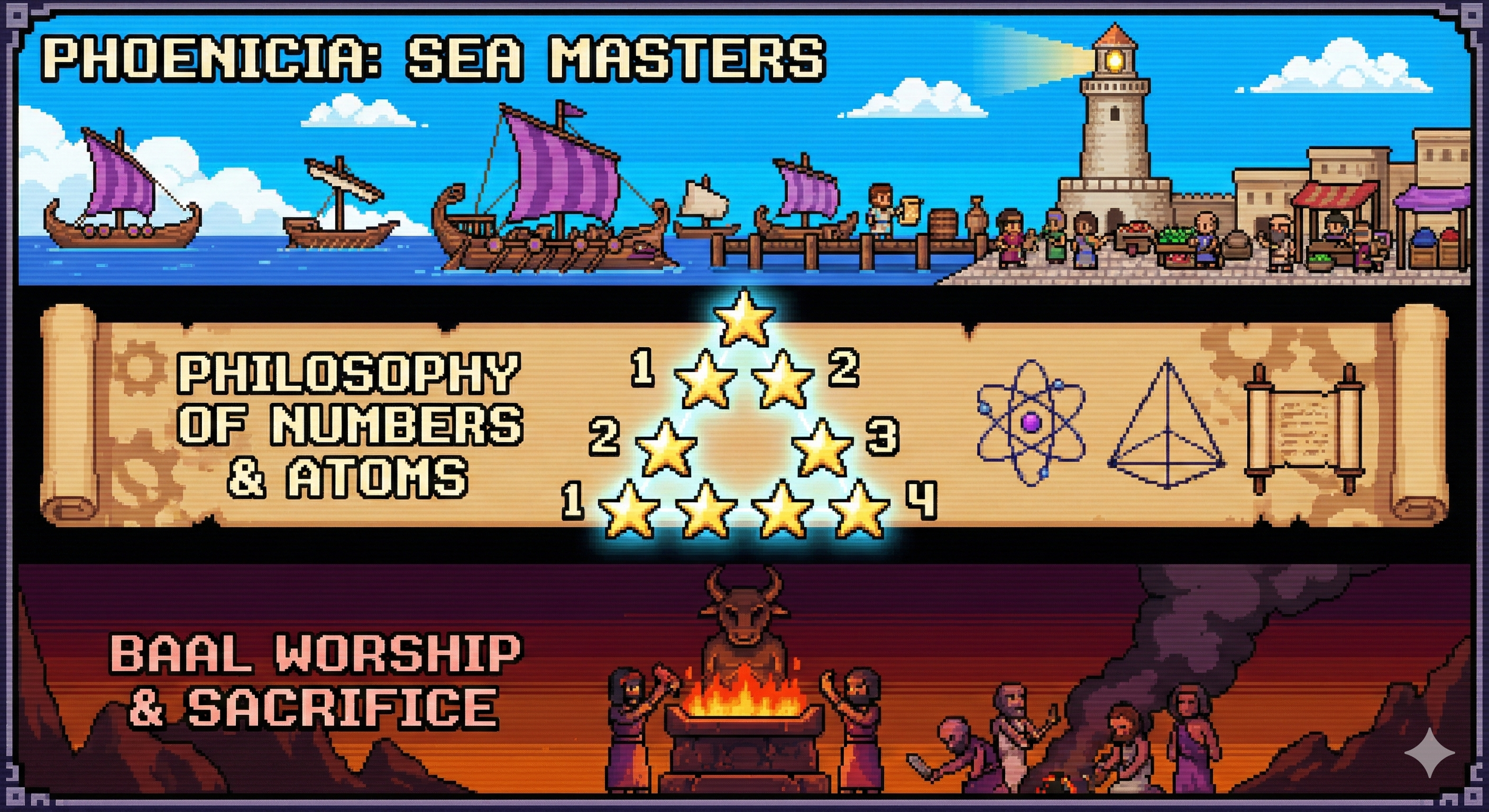 Phoenicia and Pythagoras 8-bit Banner